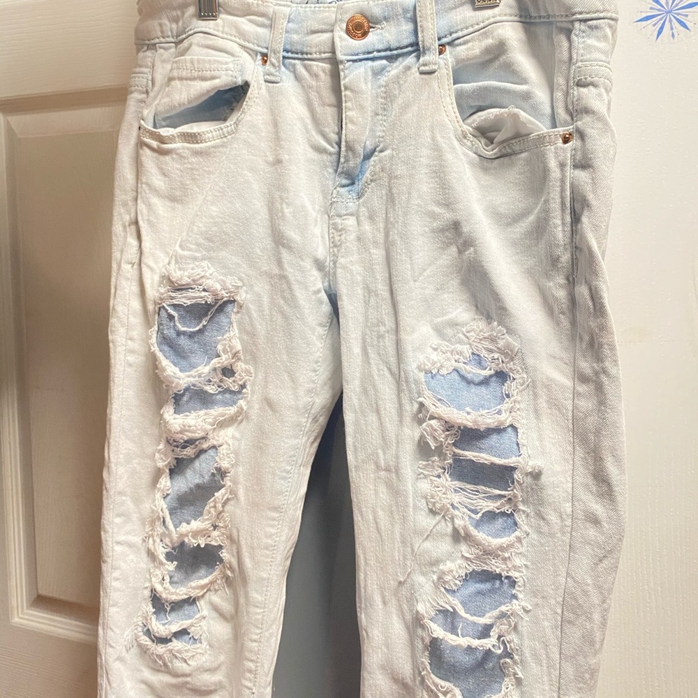 Ripped Patched Jeans